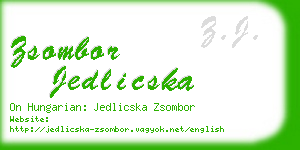 zsombor jedlicska business card